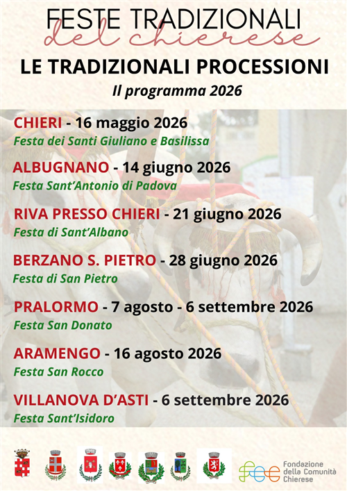 Le tradizionali processioni del chierese