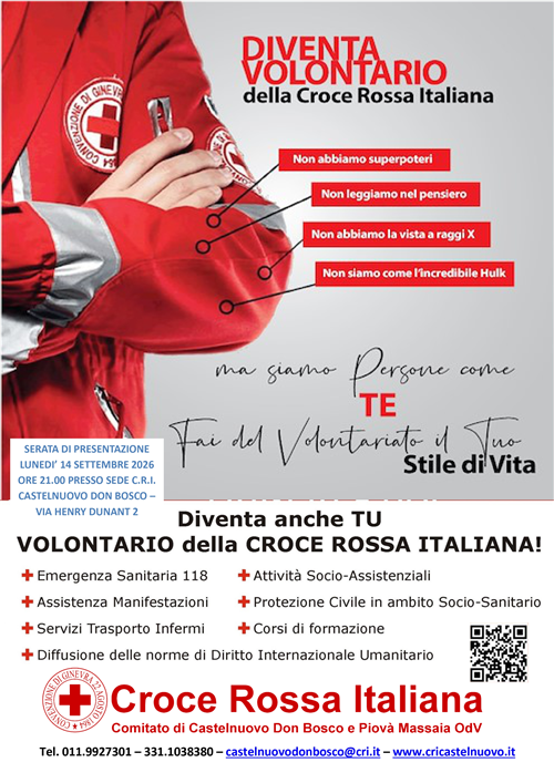 Corso per volontari Croce Rossa Italiana
